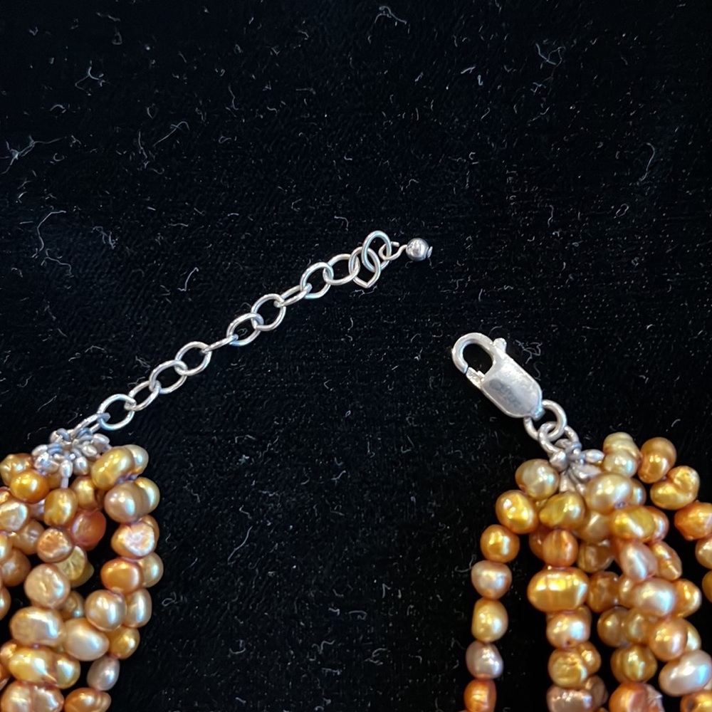 Stunning 8-Strand Gold Pearl Silpada Necklace! - Picture 3 of 4